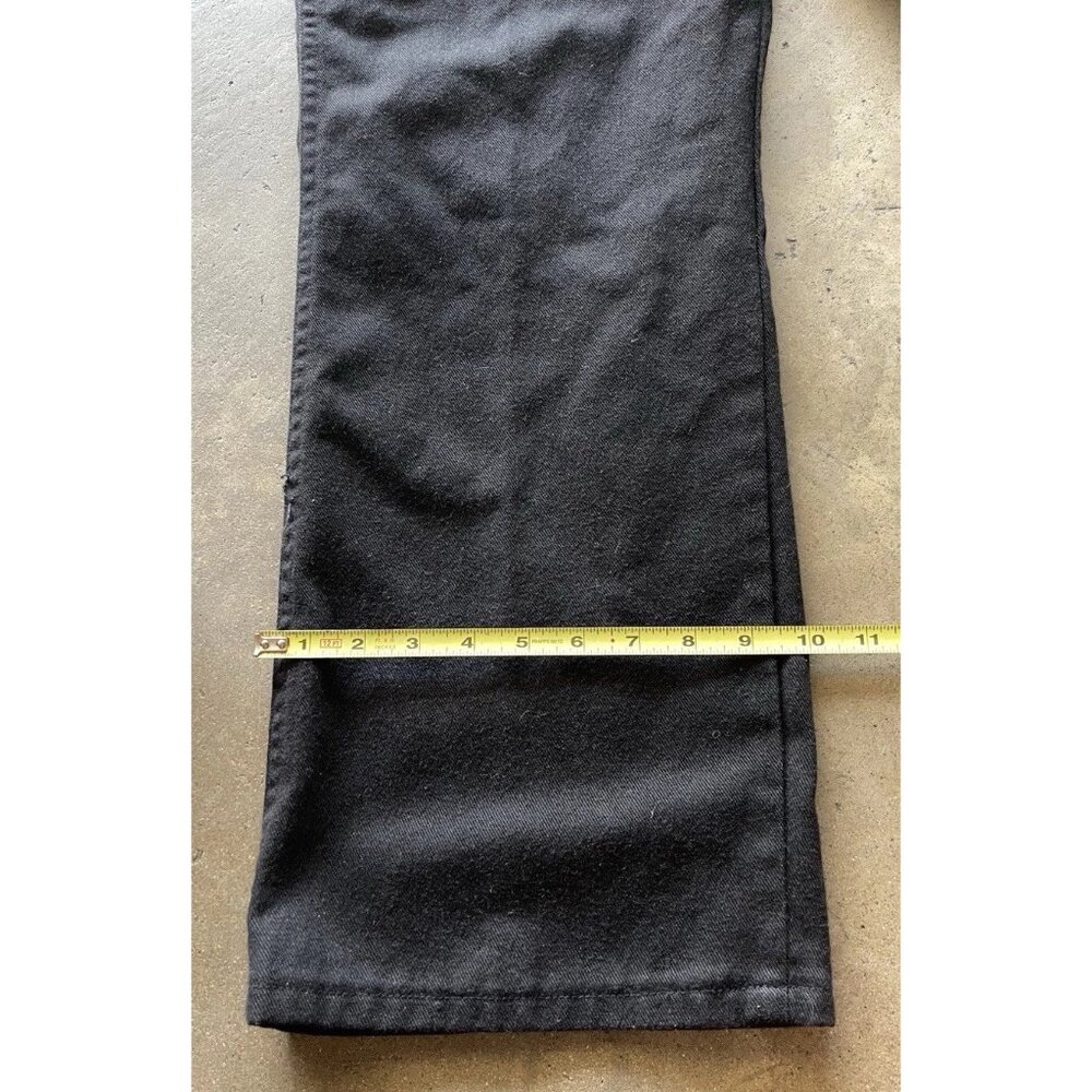 Vintage Maverick Mens Black Embroidered Jeans Mens Sz 42 Made USA Baggy Pants - Picture 7 of 16